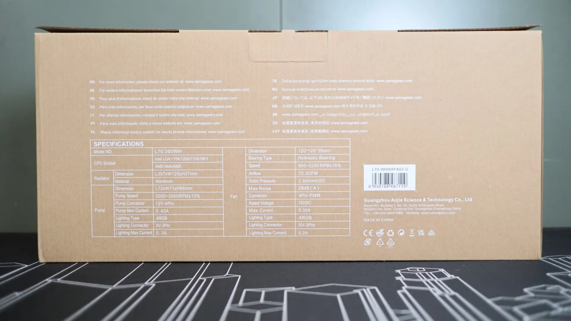 SAMA L70 360 WH Liquid CPU Cooler Review | ThinkComputers.org