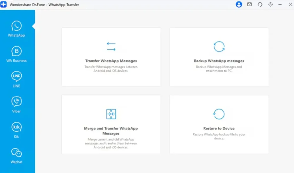 access drfone whatsapp transfer