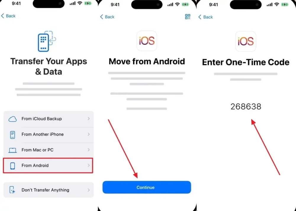 access one-time code