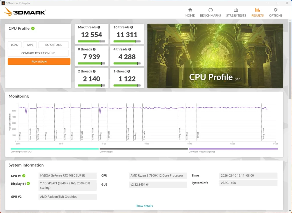 asus rog crosshair x870e darkhero 3dmark cpu