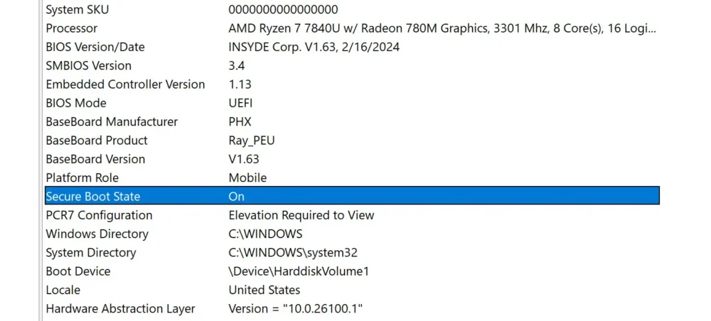 windows 11 secure boot cert