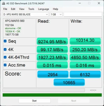 xpg mars 980 blade as ssd 1