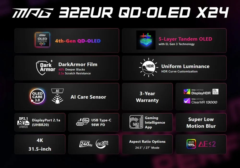 MPG 322UR QD OLED X24 2