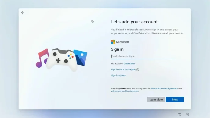 windows11 login requirement