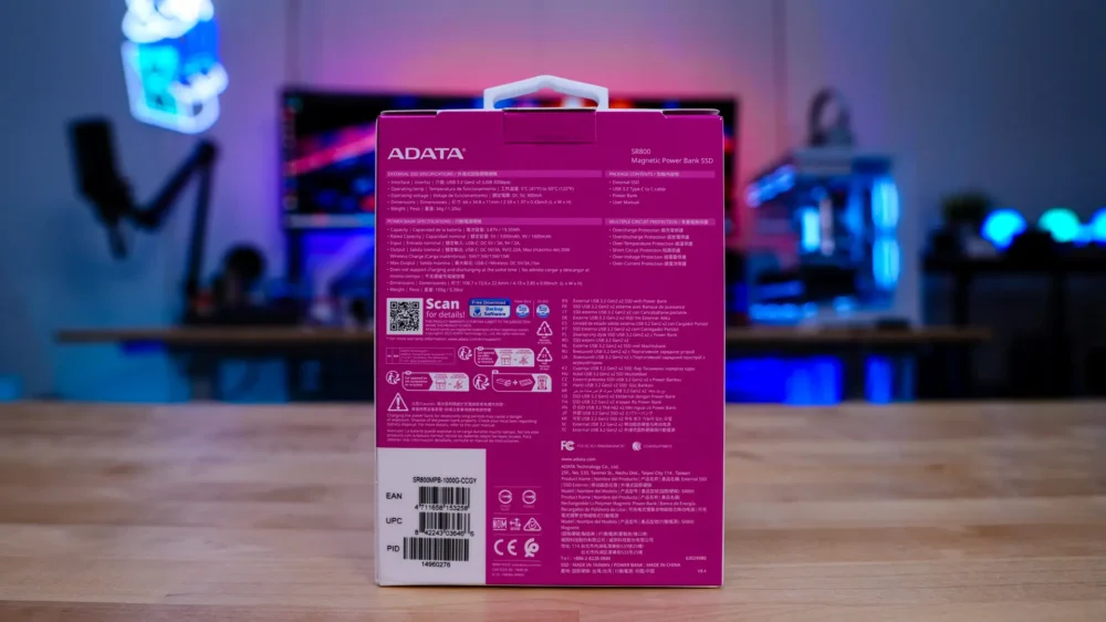 ADATA SR800 Magnetic Power Bank SSD
