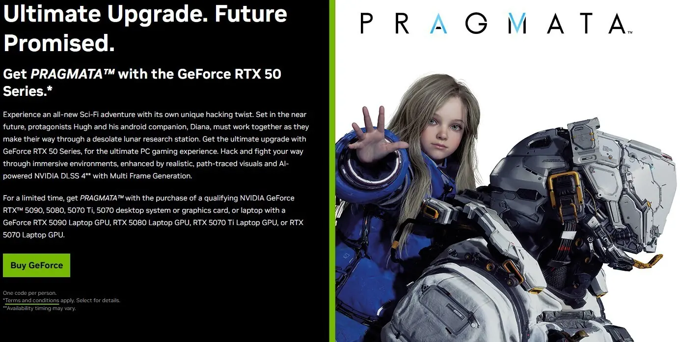NVIDIA Sweetens the Pot: Pragmata Game Bundle for GeForce RTX 50 Series ...