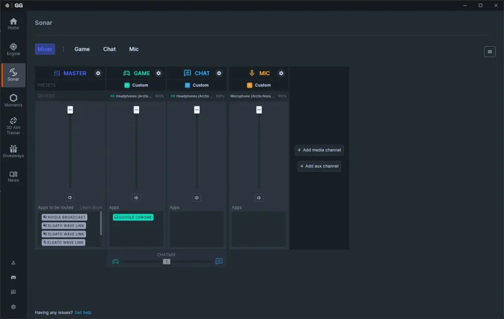 GG Sonar Mixer
