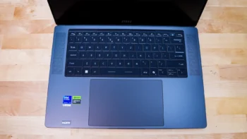 The Stealth 16 AI+ B3WF has a 80-key keyboard with 4-zone RGB with new, larger touchpad.