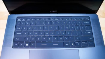 The Stealth 16 AI+ B3WF has a 80-key keyboard with 4-zone RGB with new, larger touchpad.