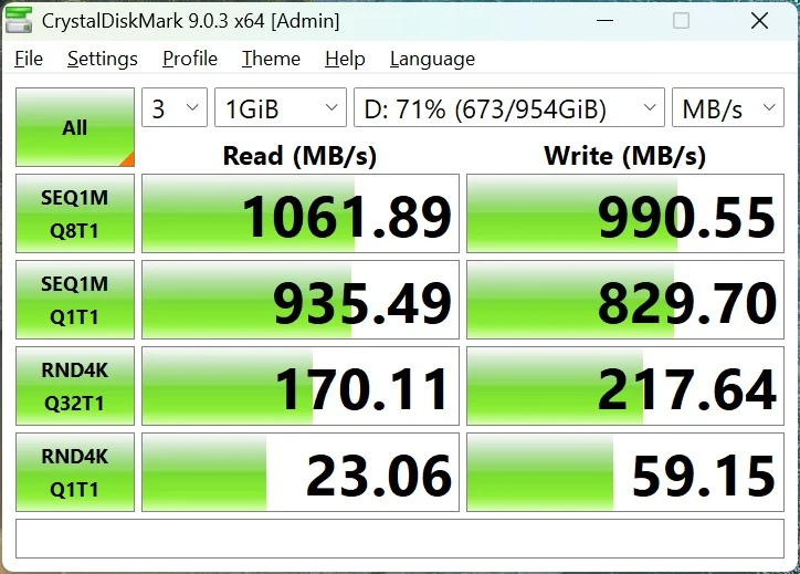 MSI Crosshair 16 HX E14W USB performance