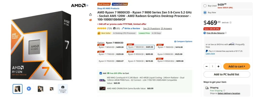 Ryzen 9800X3D 429 1